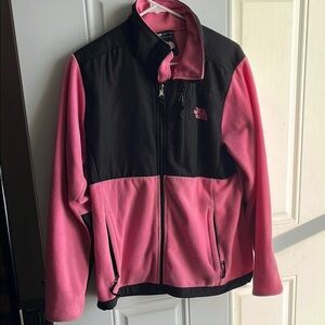 The North Face Pink and Black Fleece Jacket